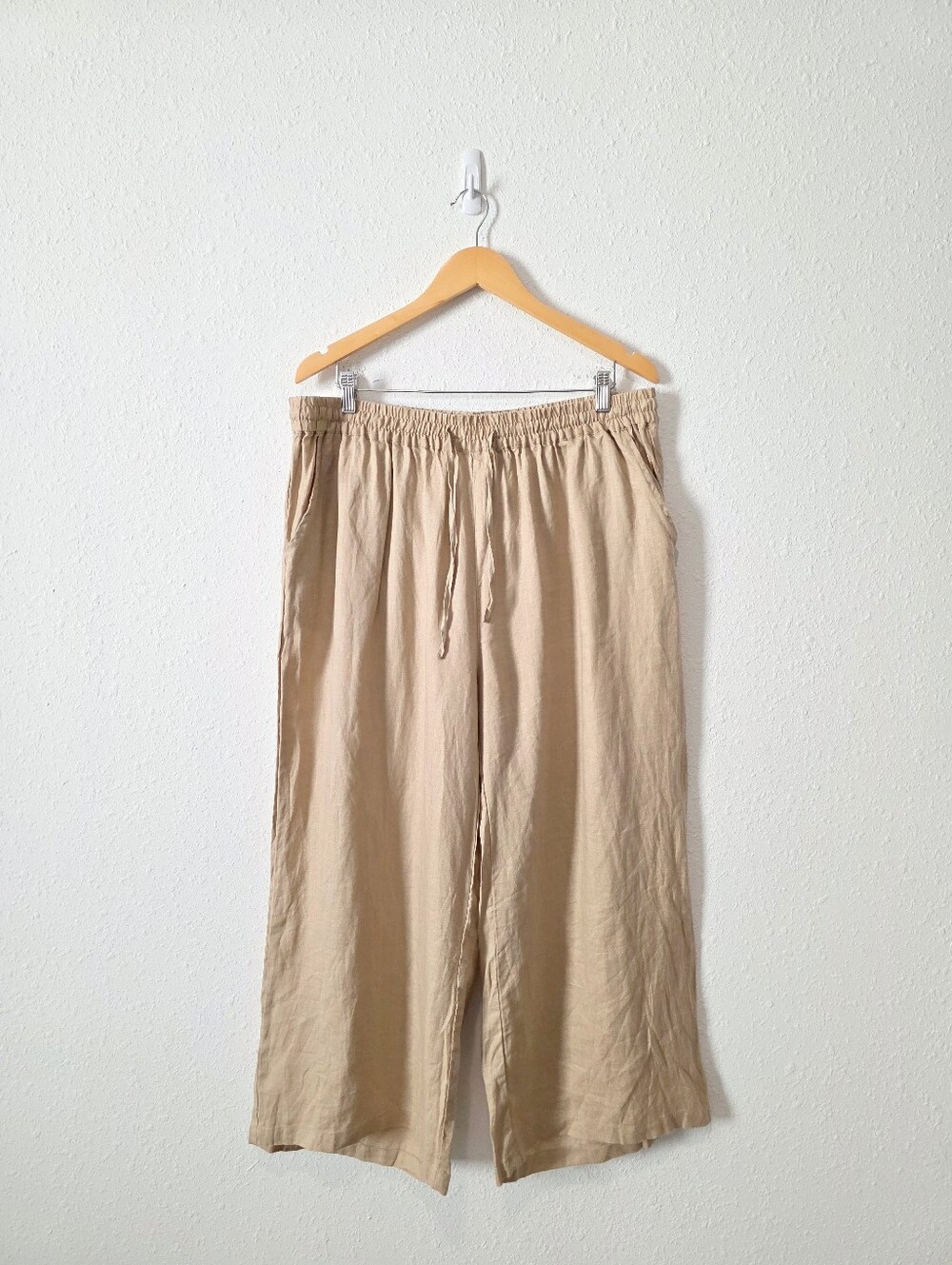 NEW Neutral Linen Wide Leg Pants 3X